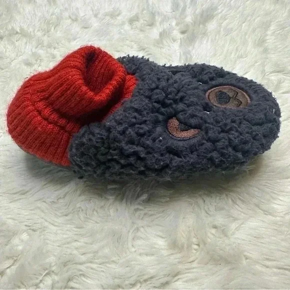 K. Bell  Sherpa Socks Grey & Red Size Small - Picture 9 of 16